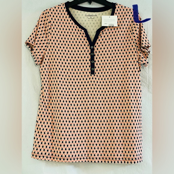 croft & barrow Tops - LADIES PINK & BLACK STYLISH TOP